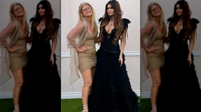Kimberly Guilfoyle in a dramatic black gown at an event in 2025