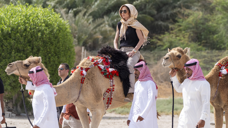 Kristi Noem in Qal'at al-Bahrain Fort in May 2025
