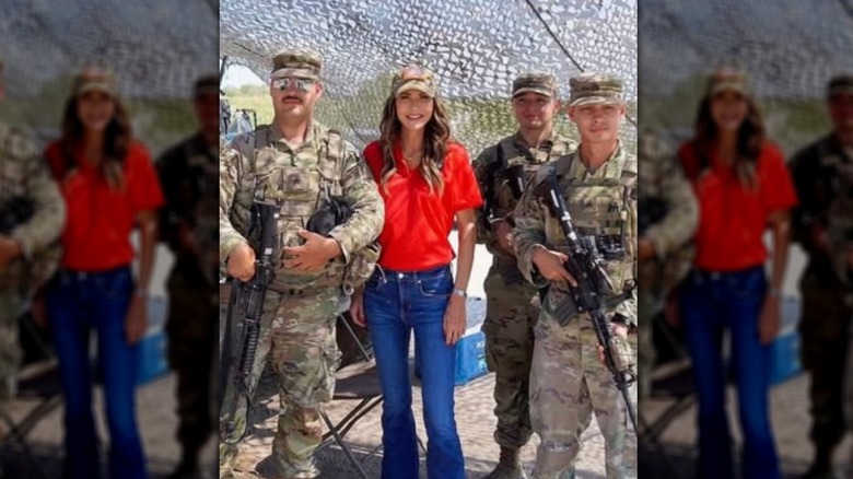 kristi noem at the texas-Mexico border in april 2024