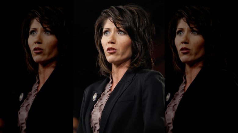 Kristi Noem during a news conference in 2011