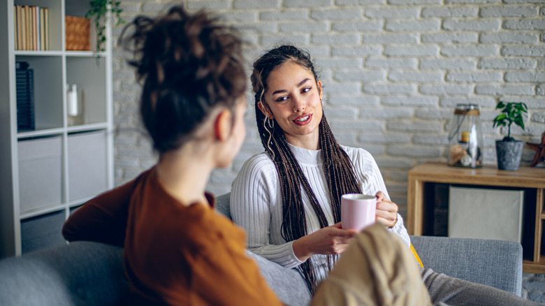 Two women having a conversation