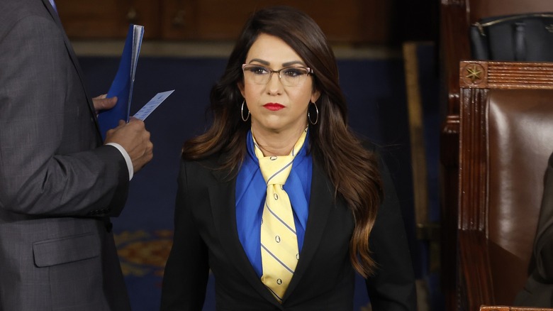 Lauren Boebert wearing a tie