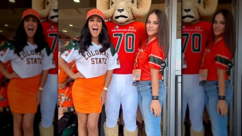 Lauren Boebert with her District Director at a Colorado State University game