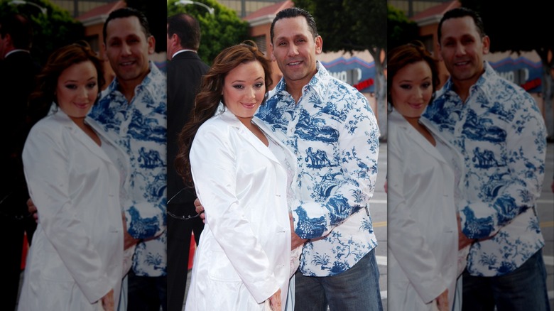 Pregnant Leah Remini and Angelo Pagan in 2004