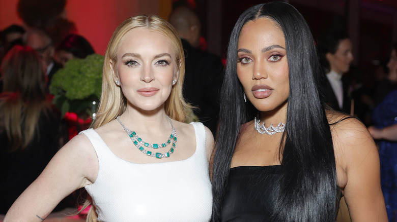Lindsay Lohan and Ayesha Curry at the 2025 Oscars Party