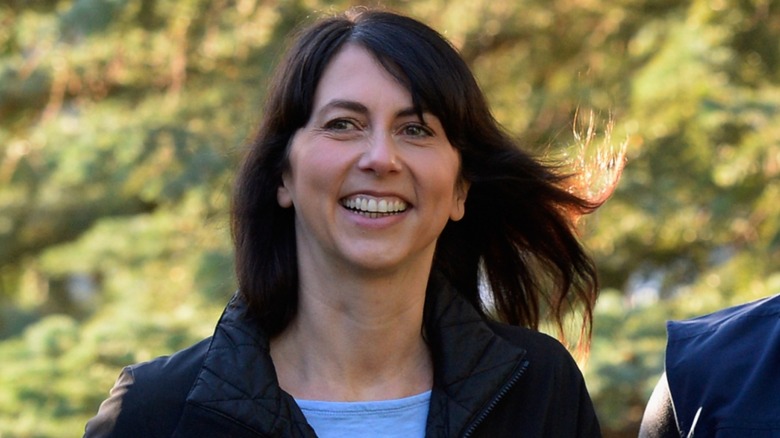 MacKenzie Scott walking outside and smiling