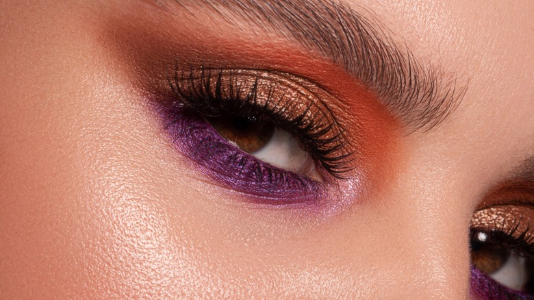 Woman with brown eyes
