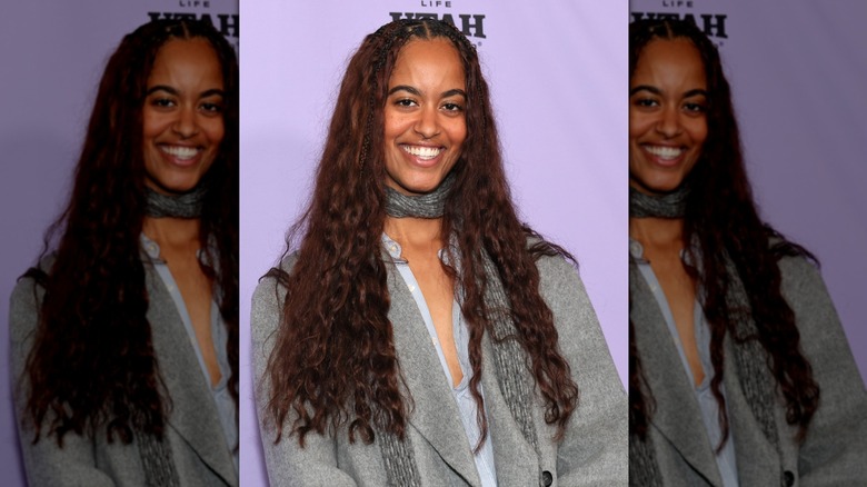 Malia Obama wearing her hair with braids near the scalp at a Film Festival