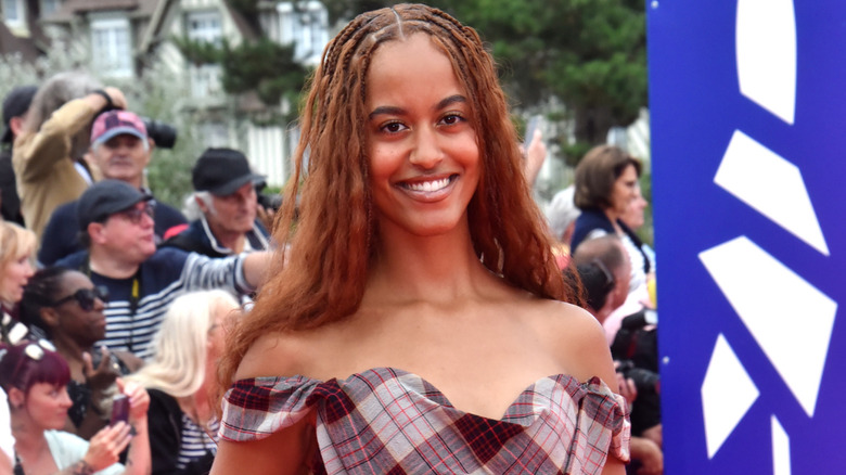 Malia Obama smiling at a 2024 Film Festival