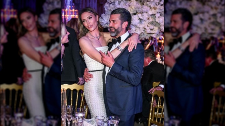 Bettina Anderson standing with her arms around Donald Trump Jr.