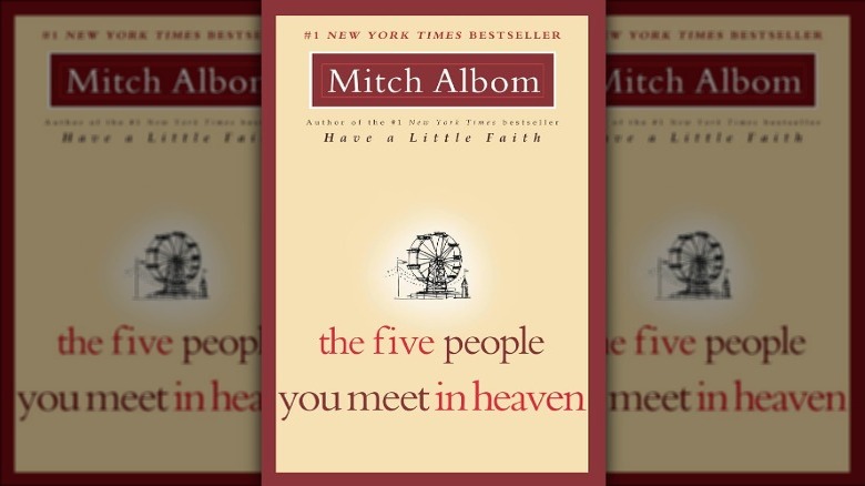 Close up of 5 People You Meet In Heaven book