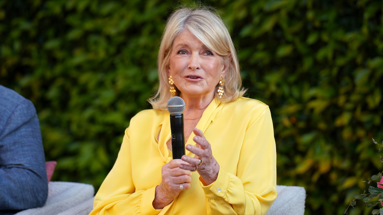 Martha Stewart speaks at the red carpet event of Netflix's Martha ATAS