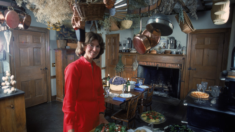 Martha Stewart in her kitchen in a nostalgic photo