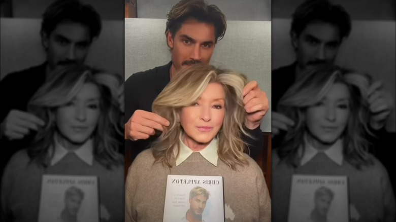 Chris Appleton doing Martha Stewart's hair