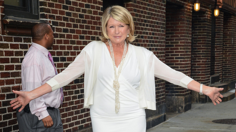 Martha Stewart after the "Late Show With David Letterman" taping, 2013