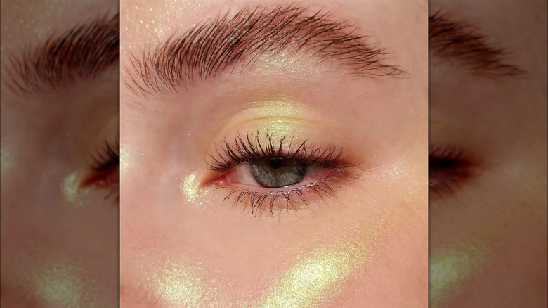 Woman wearing green highlighter