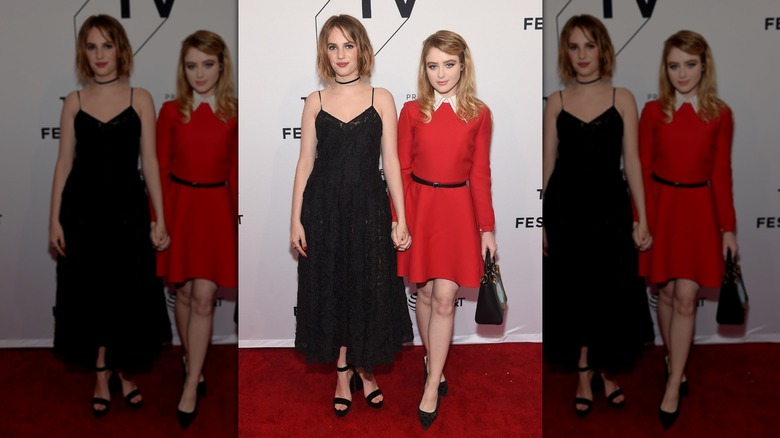 Maya Hawke and Kathryn Newton attend the screening of "Little Women" during the 2018 Tribeca Film Festival