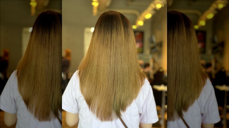 back of u-shaped haircut