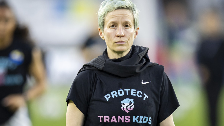 Megan Rapinoe on the field