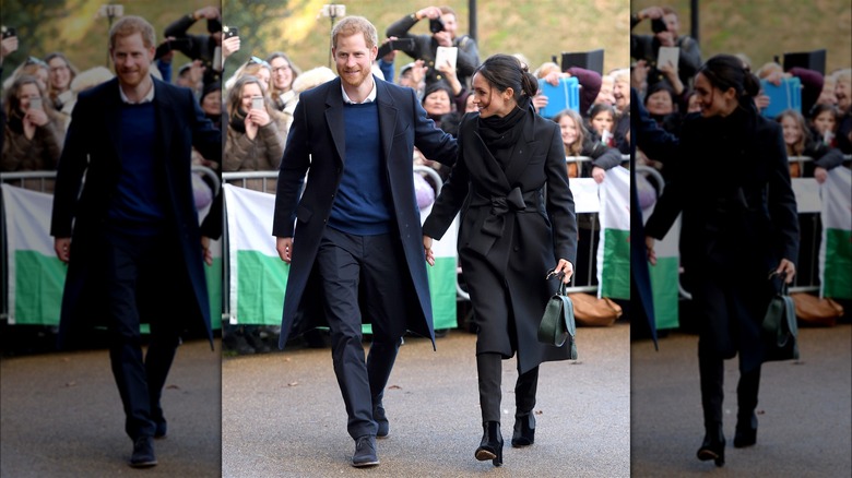 Prince Harry and Meghan Markle in Cardiff