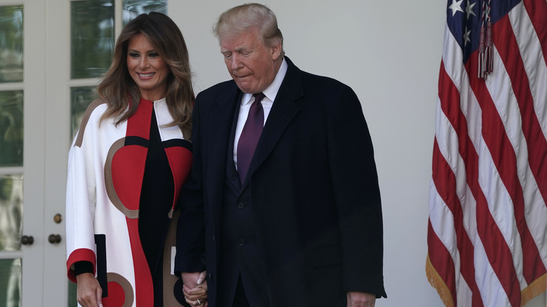 Melania and Donald Trump at the 2018 Turkey Pardoning ceremony