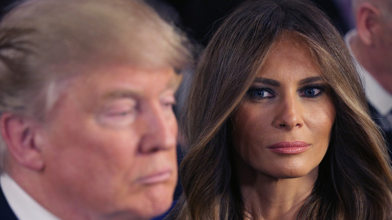 Melania and Donald Trump at an event
