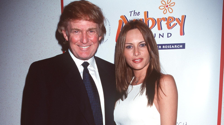 Melania and Donald Trump at an event