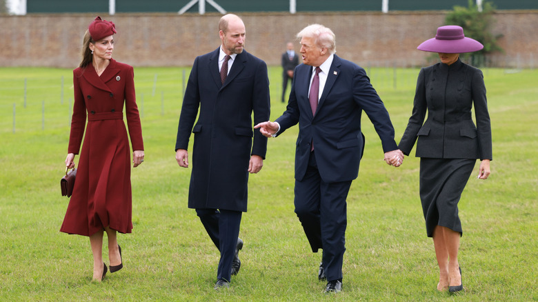 The Prince and Princess of Wales and Donald and Melania Trump in the UK in 2025