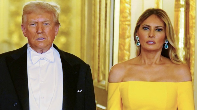 Donald Trump and Melania Trump at a State Banquet