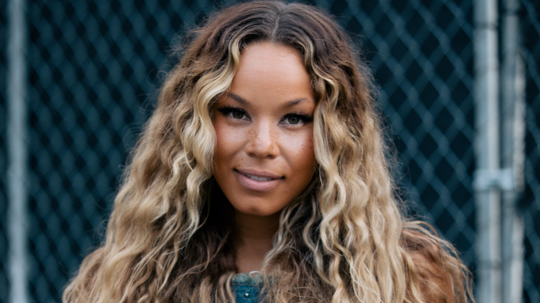 Woman with wavy hair