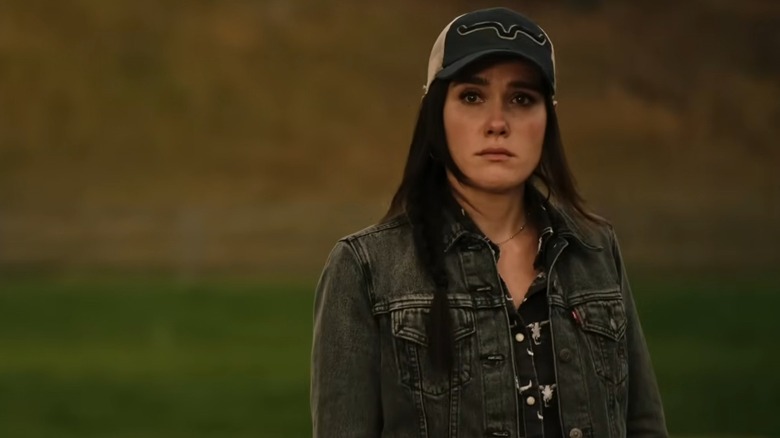 Eden Brolin looking sad as Mia on "Yellowstone"