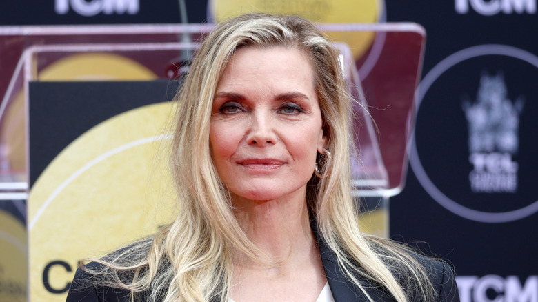 Close-up of Michelle Pfeiffer on the red carpet