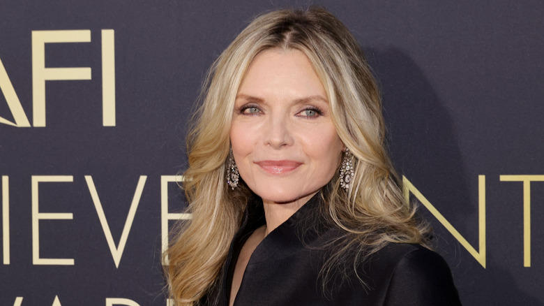 Michelle Pfeiffer wearing black on the red carpet