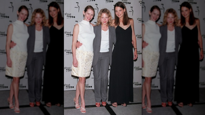 Michelle Williams, Meredith Monroe, and Katie Holmes at GLAAD media awards 2000