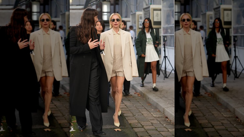 Michelle Williams in Paris in 2025 for Lacoste