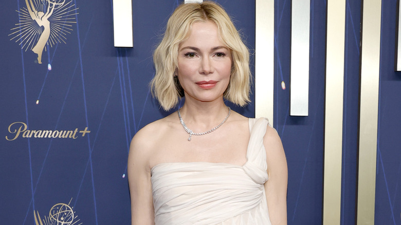 Michelle Williams attends the 77th Primetime Emmy Awards at Peacock Theater on September 14, 2025