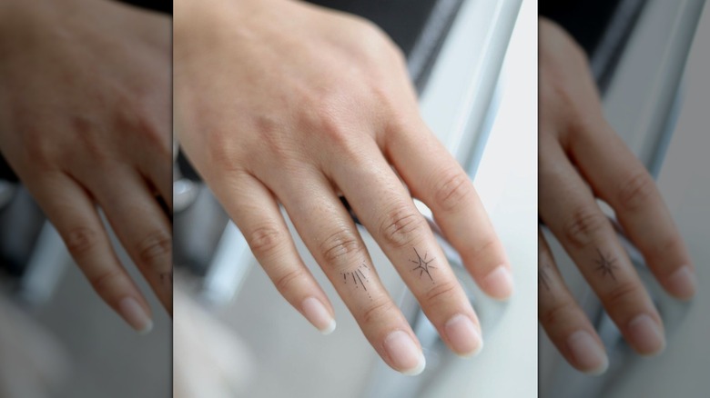 hand micro tattoos