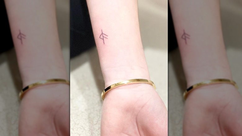 Wrist micro tattoo