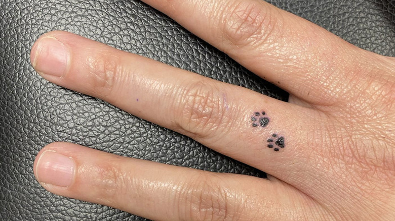 Paw print tattoo