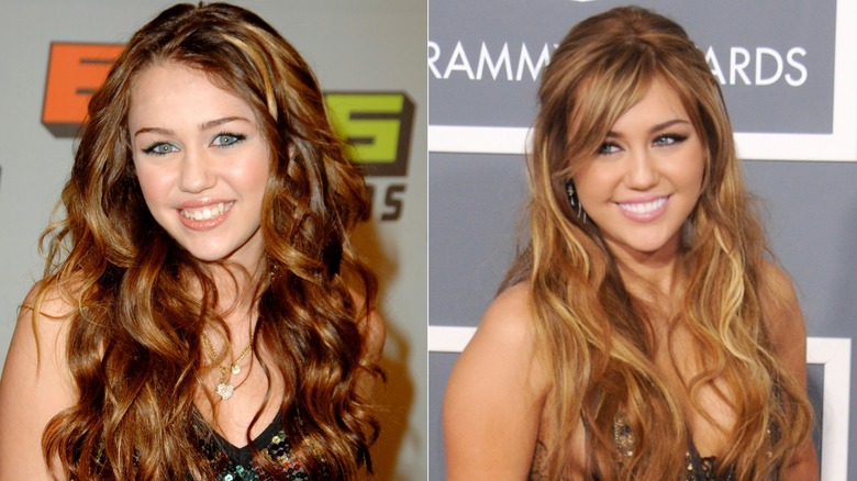 Miley Cyrus with long waves