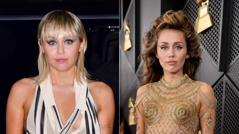 Miley Cyrus with wolf cut and big hair