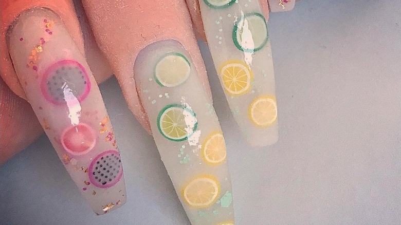Fruit milk bath nails