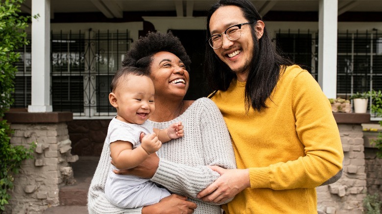 Family with baby