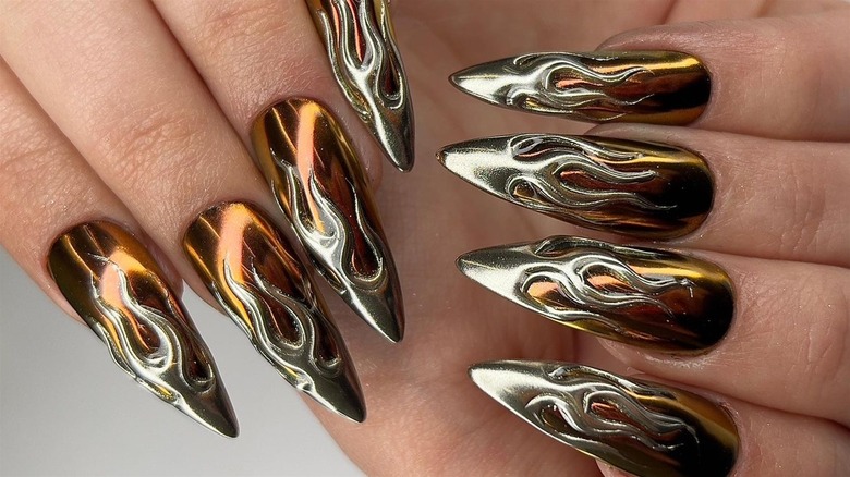 Mixed metal nails