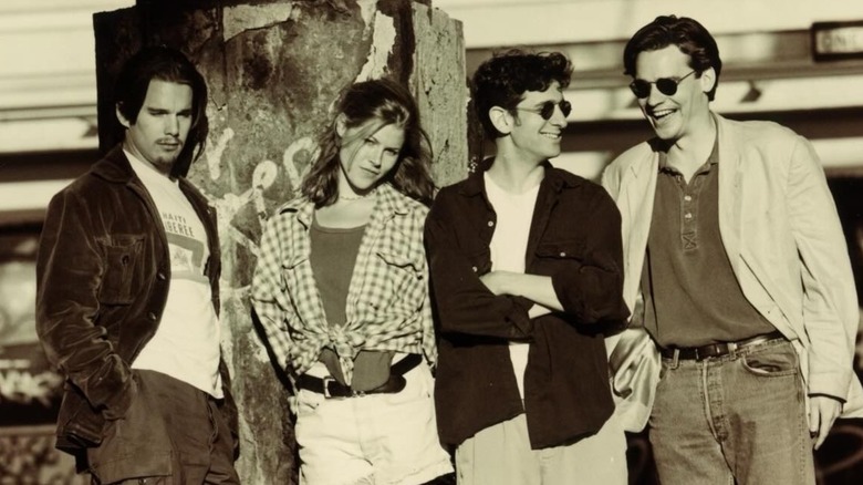 Julie Bowen in the 1990s with friends