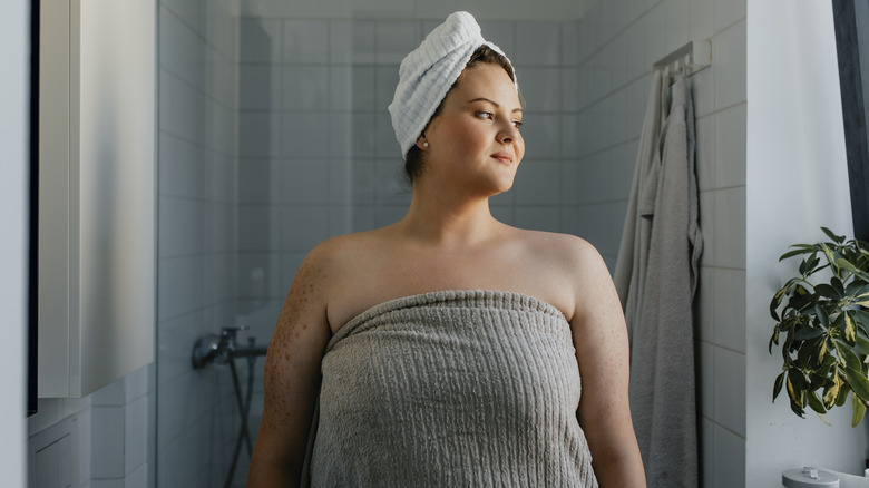 Woman after shower