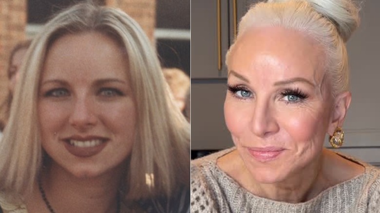 Margaret Josephs smiling in her 20s and posing in her 50s, side by side photos
