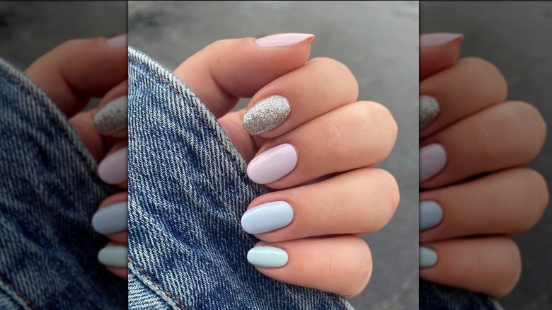 muted pastel manicure