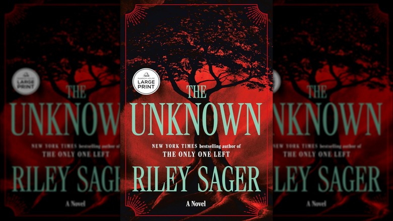 A red and black cover of Riley Sager's novel The Unknown