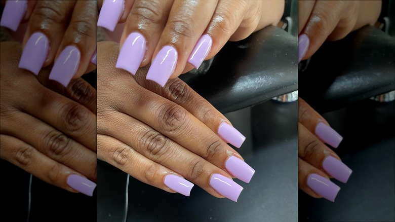 Lilac nails
